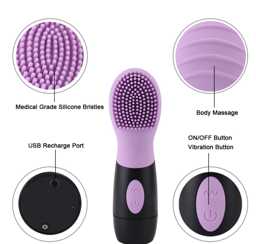 Silicone Facial Massager vibration cleaner - Image 4