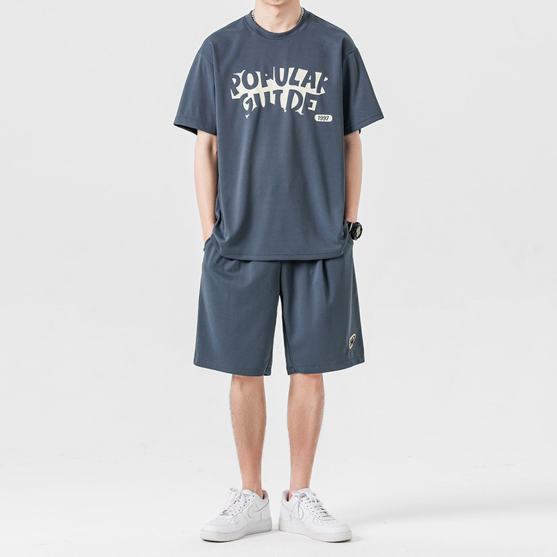 Sports Suit Summer Short Sleeve Shorts Set With Leisure — изображение 8