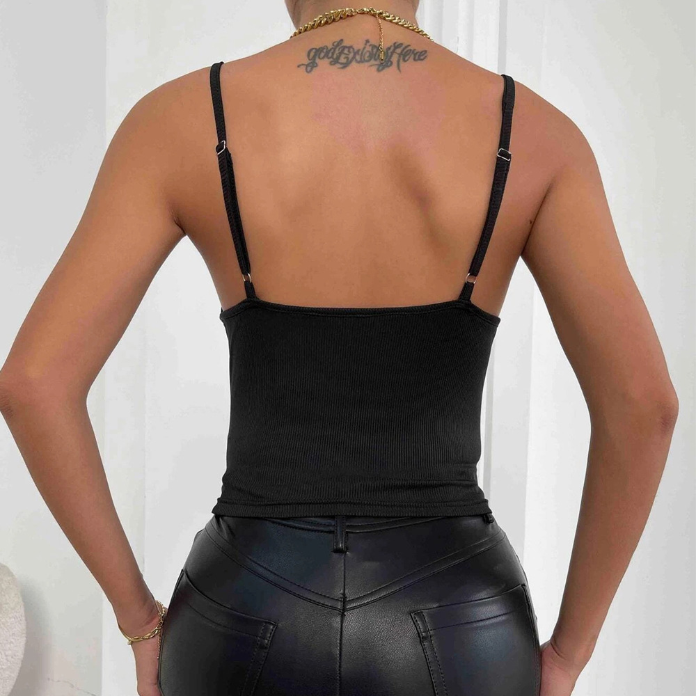 Women's Lace Camisole Backless Slim Versatile Tank Top - Image 3