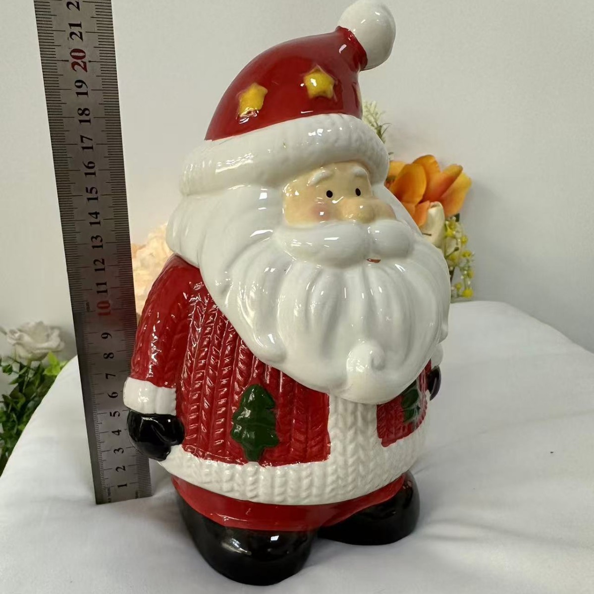Cute Ceramic Santa Claus Storage Tank Table Decorative Ornament - Image 2