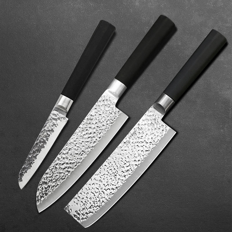 Rubber non-slip handle kitchen chef knives – Bild 3