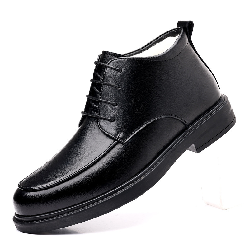 High-top Casual Winter Fleece-lined Warm Lace-up Cotton Shoes — изображение 6