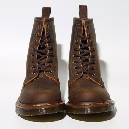 Cowhide British Retro Brown Flat Work Ankle Boots