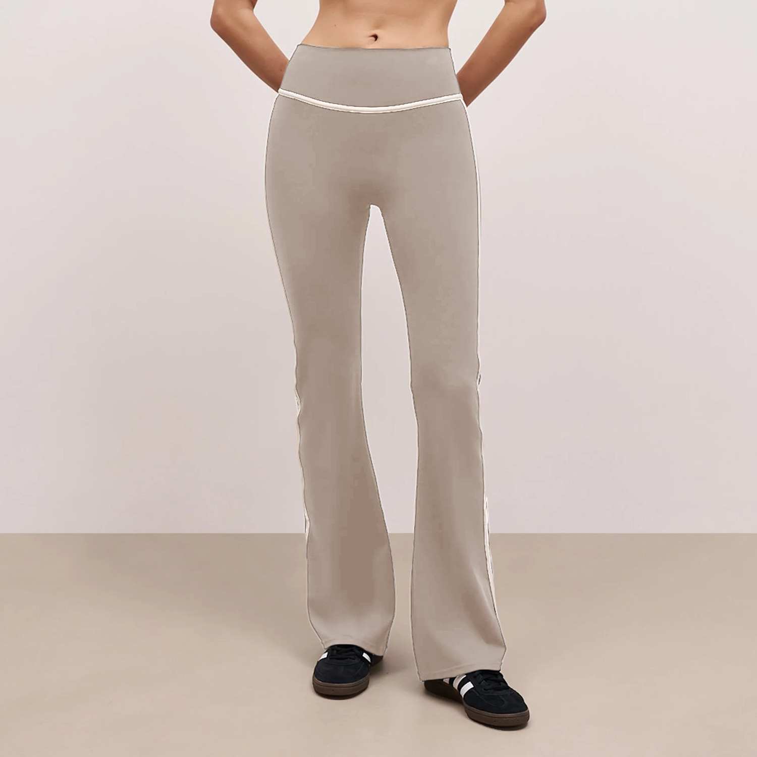 Yoga Pants Nude Feel Fitness Exercise Bell-bottom Pants – Bild 9