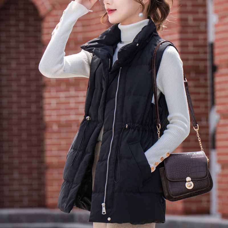Women's Korean-style Short Duck Down Lightweight Down Vest - Image 7
