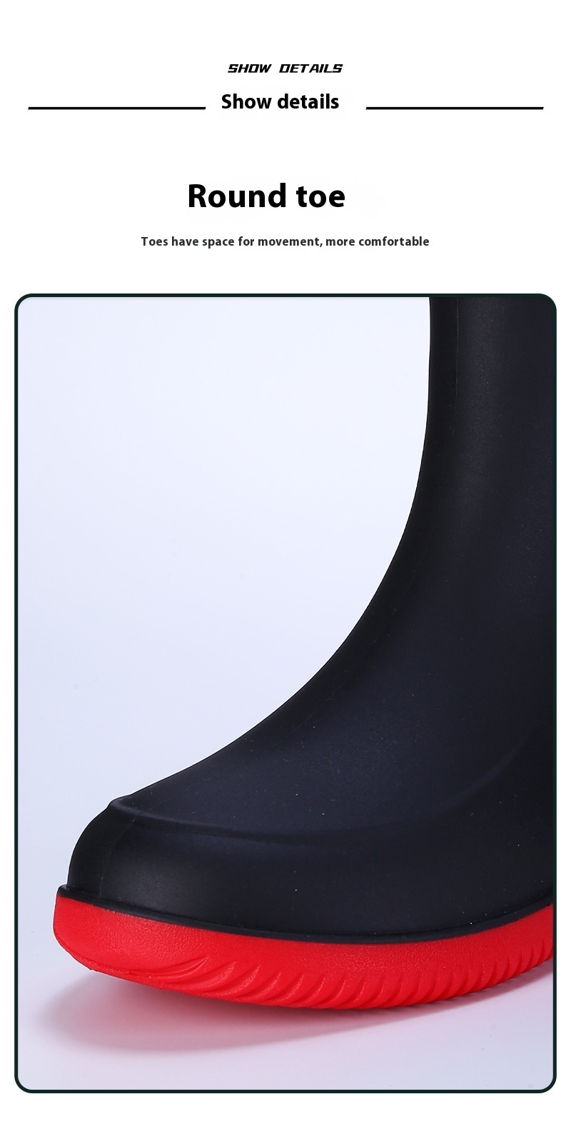 Fashion Outerwear High Non-slip Drawstring Rain Boots – Bild 9