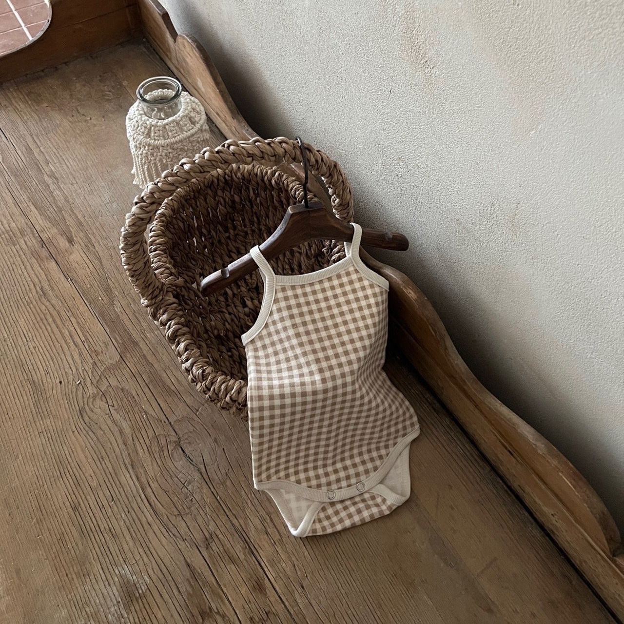 Boys And Girls Baby Printed Suspender Cotton Romper - Image 3