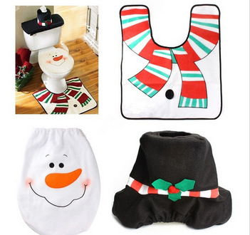 Christmas Style Printed Bathroom Toilet Set — изображение 5