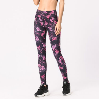 Women's Yoga Pants Digital Print High Waist Cropped Hip Pants
