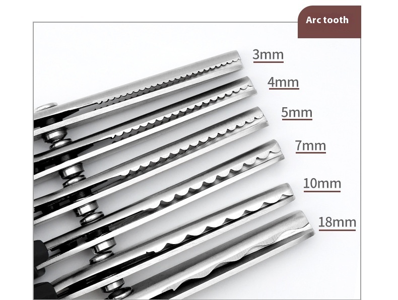 Triangle Dog Teeth Serrated Dressmaker's Shears Handmade Lace Arc Wave Scissors - Image 6