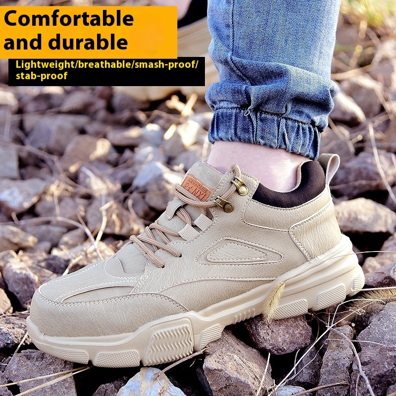 Men's Breathable Soft Bottom Protective Safety Shoes