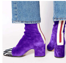 High Heel Square Toe Large Size Suede Color Matching Low-cut Martin Boots - Image 3