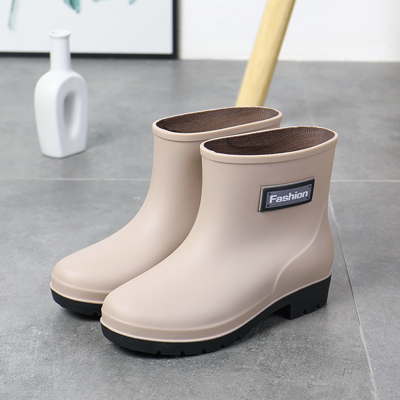 Fashion Work Wear Rain Shoes Adult Warm Women's Mid-calf Rain Boots - Image 7
