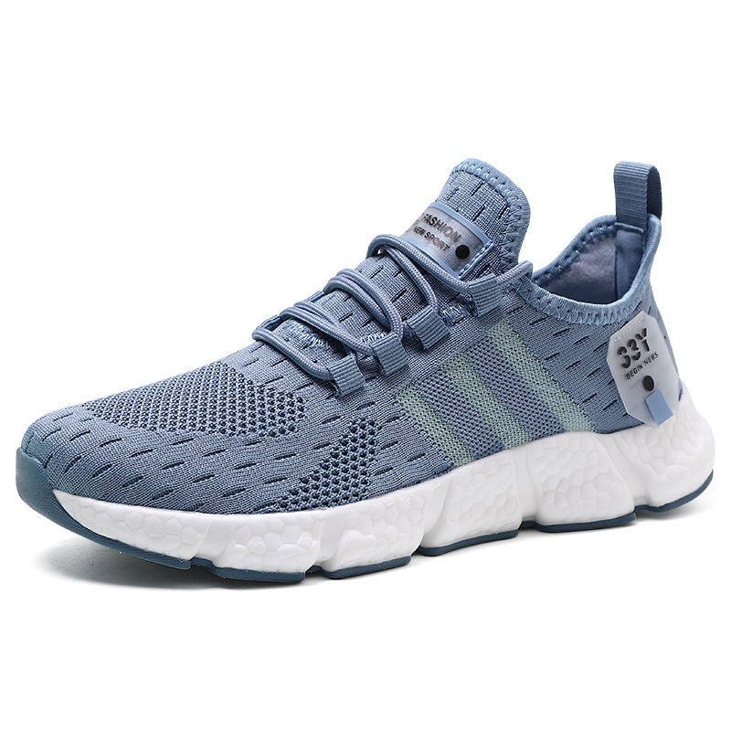 G178 Men's Shoes Summer Breathable Thin New Korean Style Trendy Mesh Casual Fly-knit Sneakers Women's Shoes - Image 3