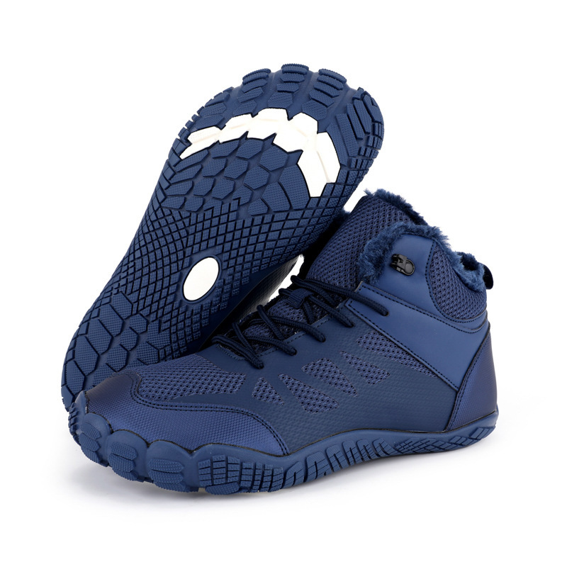 Outdoors Breathable Five-finger Couple Cotton-padded Shoes With Velvet Snow Boots - Image 3