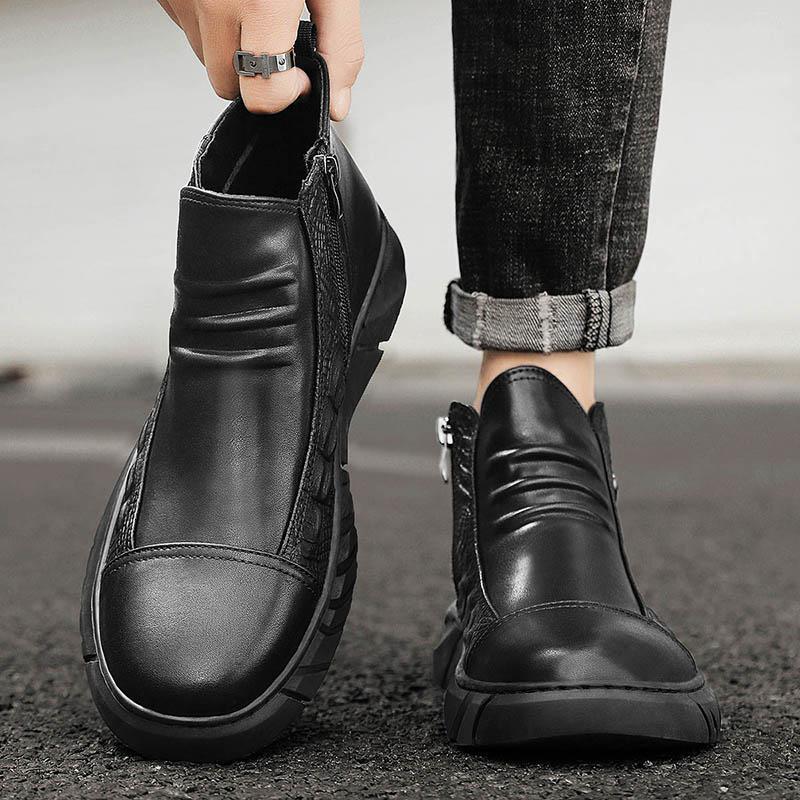 Men's New British Casual High-top Martin Boots - Image 4