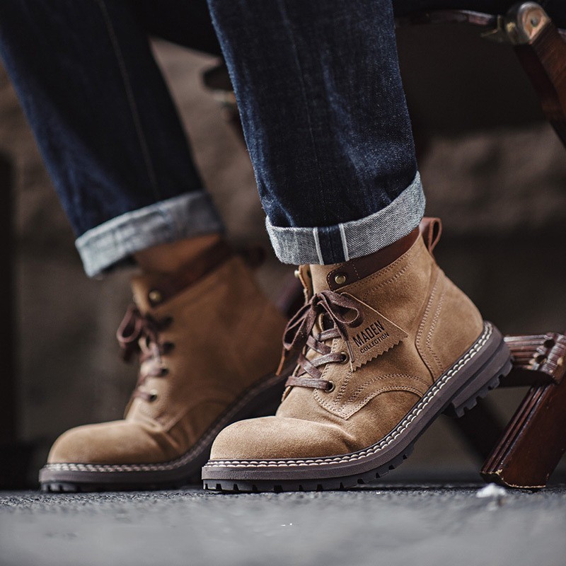 American Worker Boot Men's Retro Mid-top Leather - Image 4