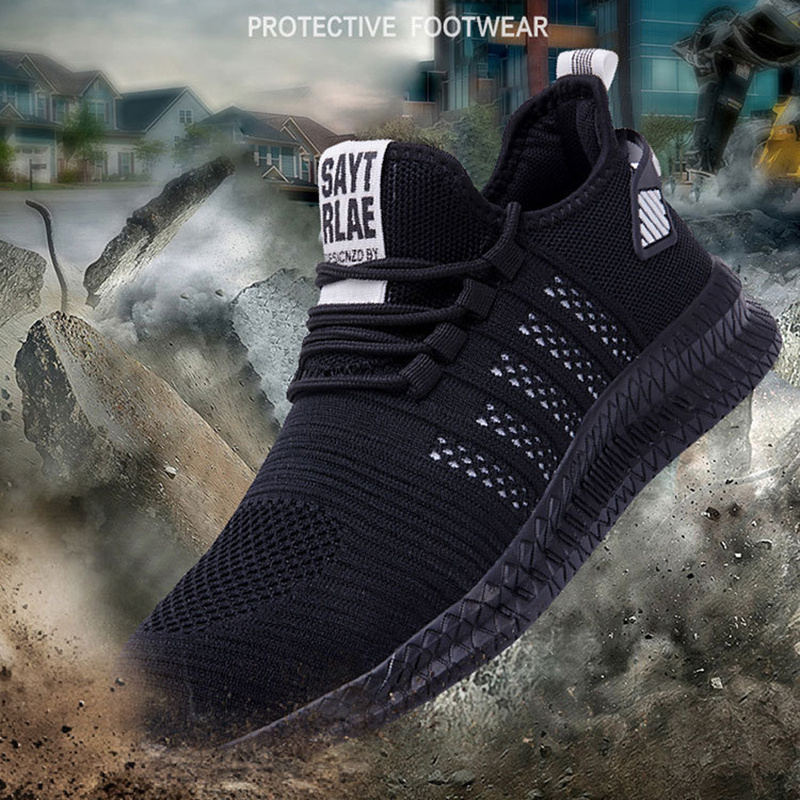 Work Safety Shoes Breathable Anti-Puncture Sneakers Men Air Cushion Indestructible Steel Toe Shoes — изображение 9