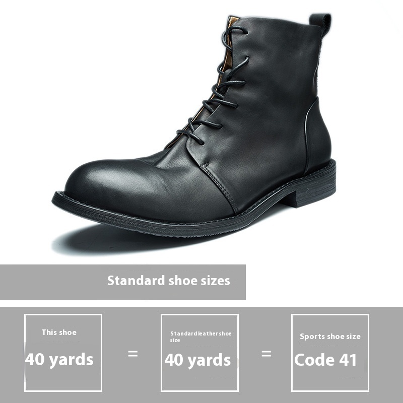 Men's Cowhide Vintage Handmade Martin Boots - Image 6