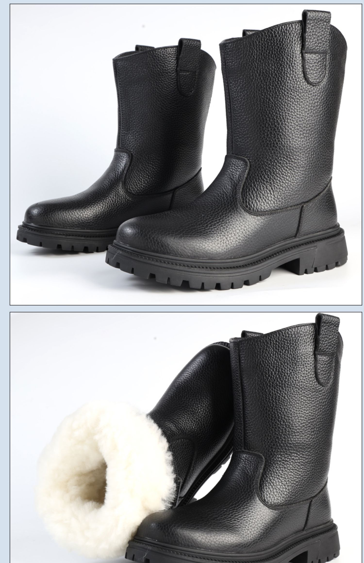 Fur Snow Boots Men's High-top Winter Warm - Image 4