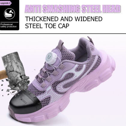 Women's Work Shoes Flying Woven Work Shoes Attack Shield And Anti-stab
