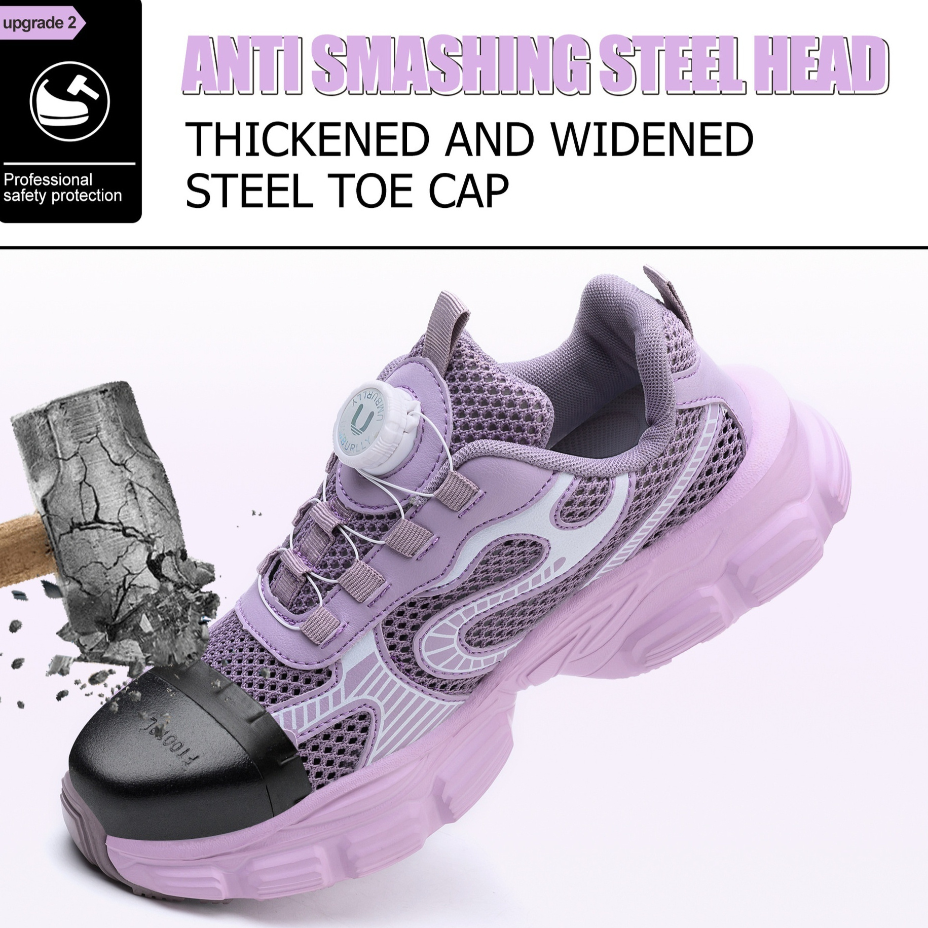 Women's Work Shoes Flying Woven Work Shoes Attack Shield And Anti-stab