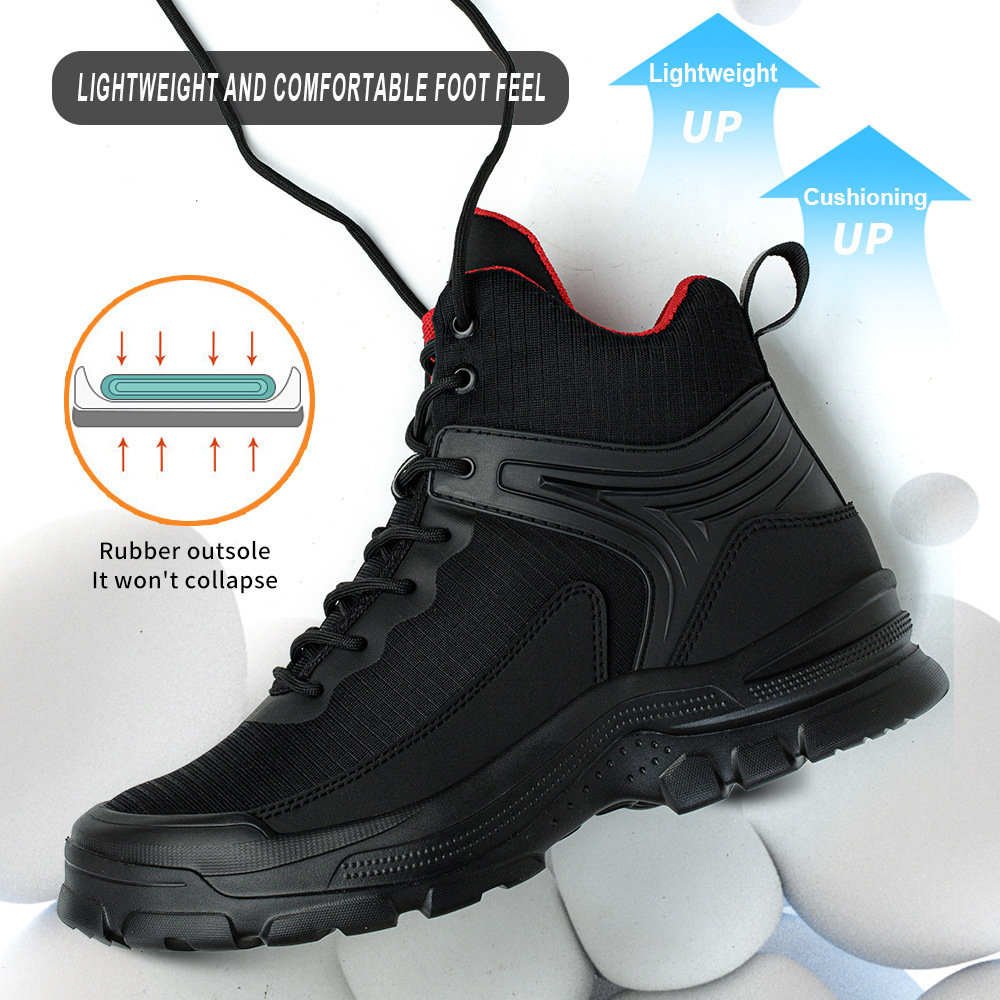 Men's Comfortable Breathable Anti-smashing And Anti-penetration Waterproof Work Shoes - Image 2