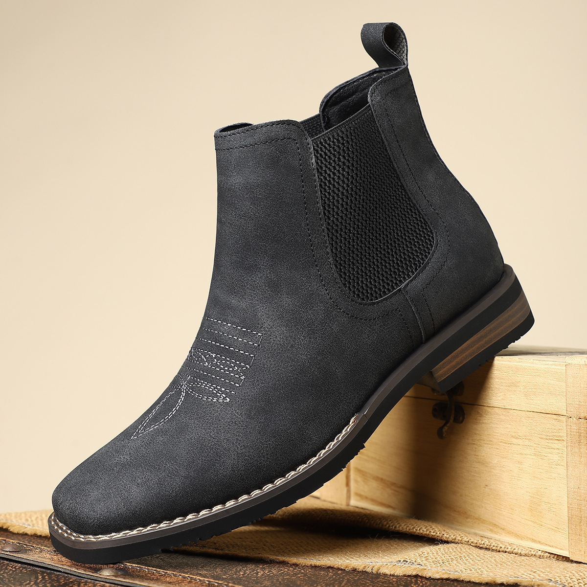 Men's Autumn And Winter Casual British Style Mid-calf Martin Boots - Image 2