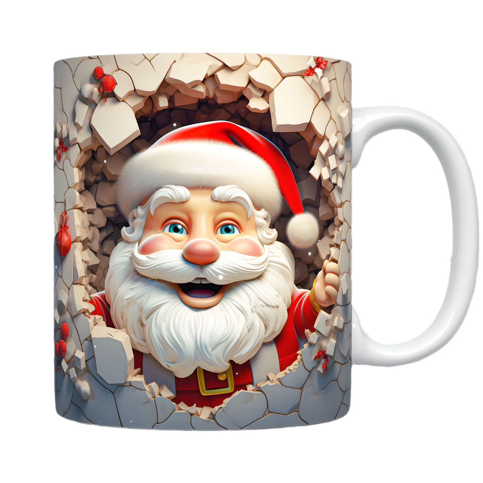 Creative 3D Christmas Ceramic Mug Unique Space Design Snowman Santa Coffee Cup Tea Milk Mug Christmas Gifts For Kids Adults Kitchen Gadgets - Image 6
