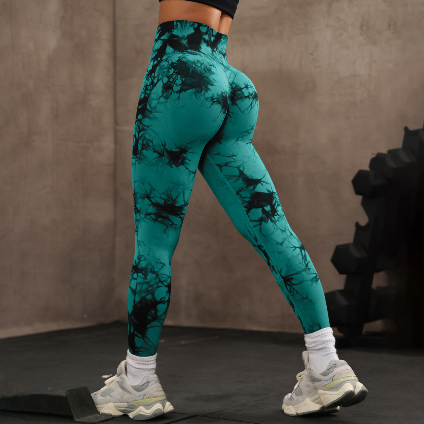 High Waist Tight Yoga Pants Tie-dye Breathable Workout Pants - Image 5