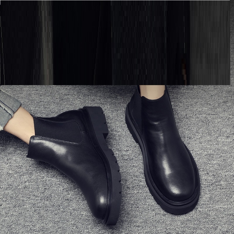 Men's Chelsea Boots High Top Working Wear Leather Shoes - Image 5