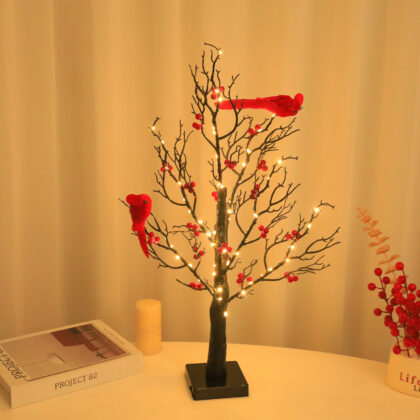 Luminous Red Bird Winding Tree Lamp Decorative Atmosphere Holiday Lamp