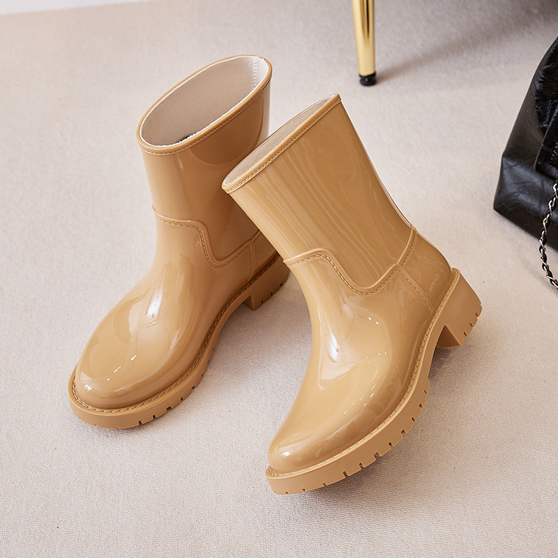 Women's Mid-High Tube Fashion Waterproof Shoes - Image 7