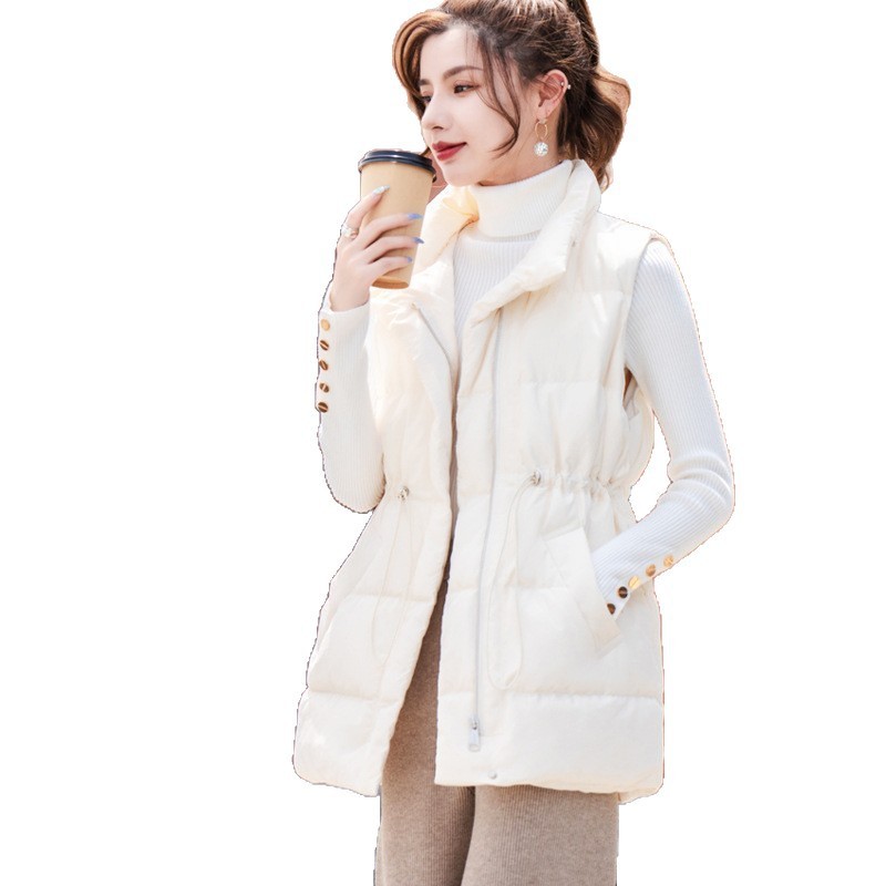 Women's Korean-style Short Duck Down Lightweight Down Vest - Image 5