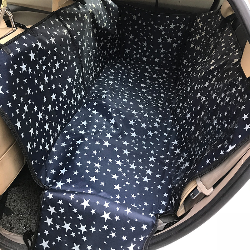 Printed Simple Rear Two-seater Car Mat For Pet Car - Image 2
