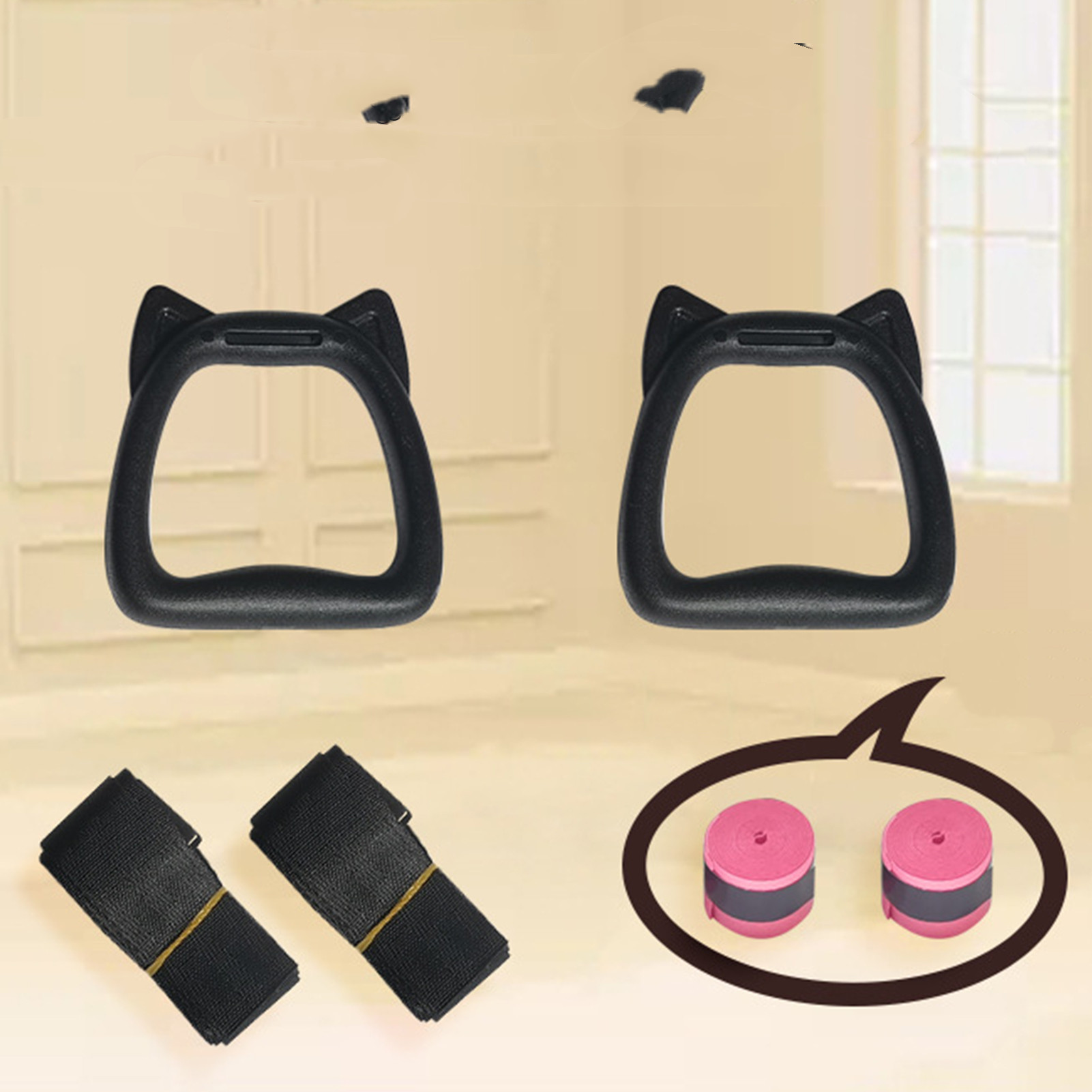 Rings For Children's Training Kids Sports Equipment Household Plus Horizontal Bar Indoor Pull Ring – Bild 3