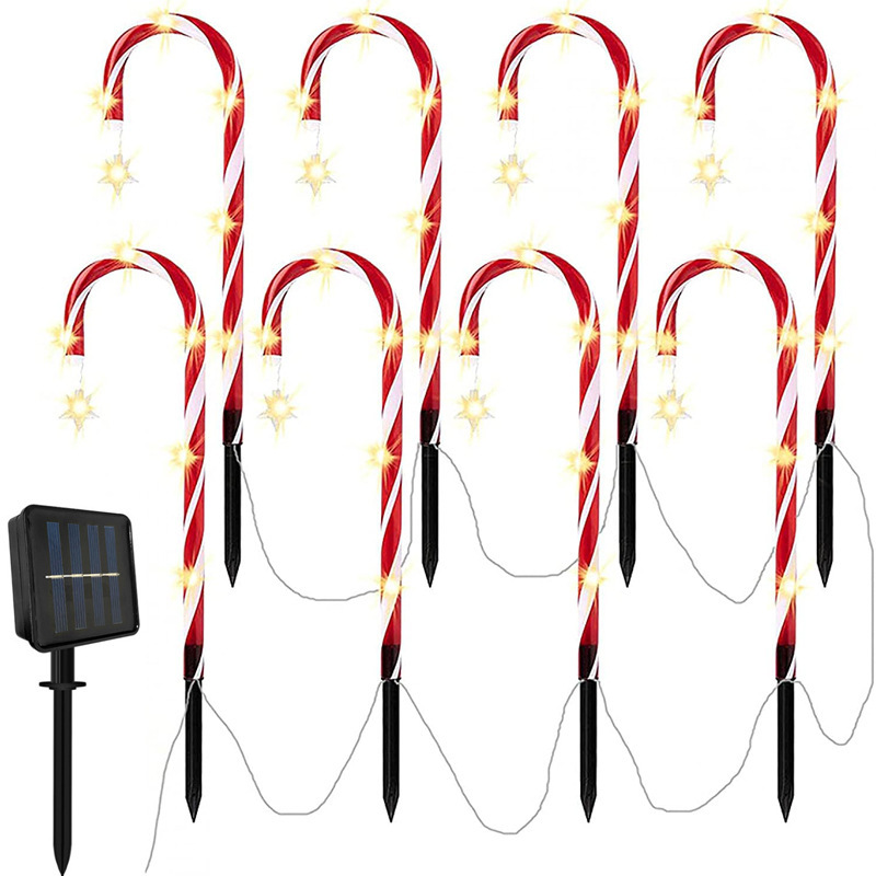 Solar Christmas Crutches Ground Plug Light Decoration Landscape Lamp - Image 4