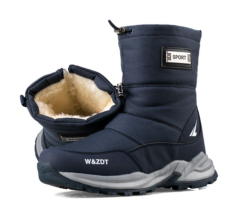 Outdoor Winter Men's Waterproof Non-slip Snow Boots - Image 9