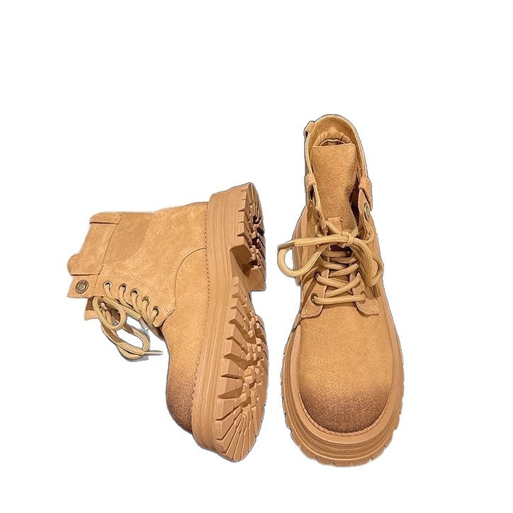 All-matching British Style Western Denim Worker Boots Outdoor Work Clothes Ankle Boots - Image 5