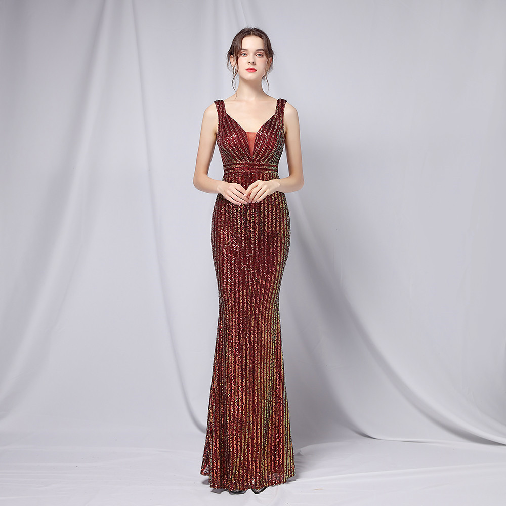New Sequined Fishtail Long Dress — изображение 2