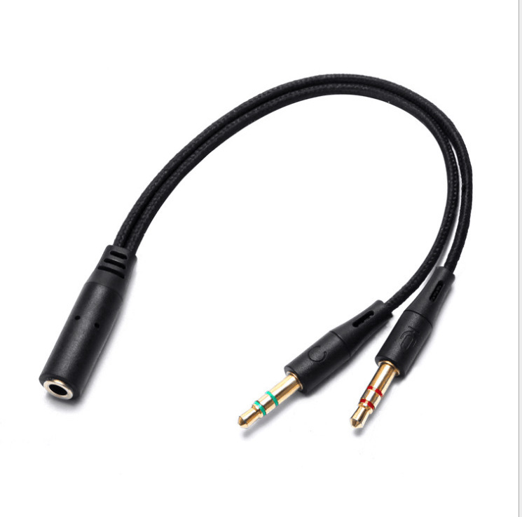 Phone Headset 3.5mm Round Connector To Desktop PC Notebook 2 In 1 Adapter Cable - Image 5