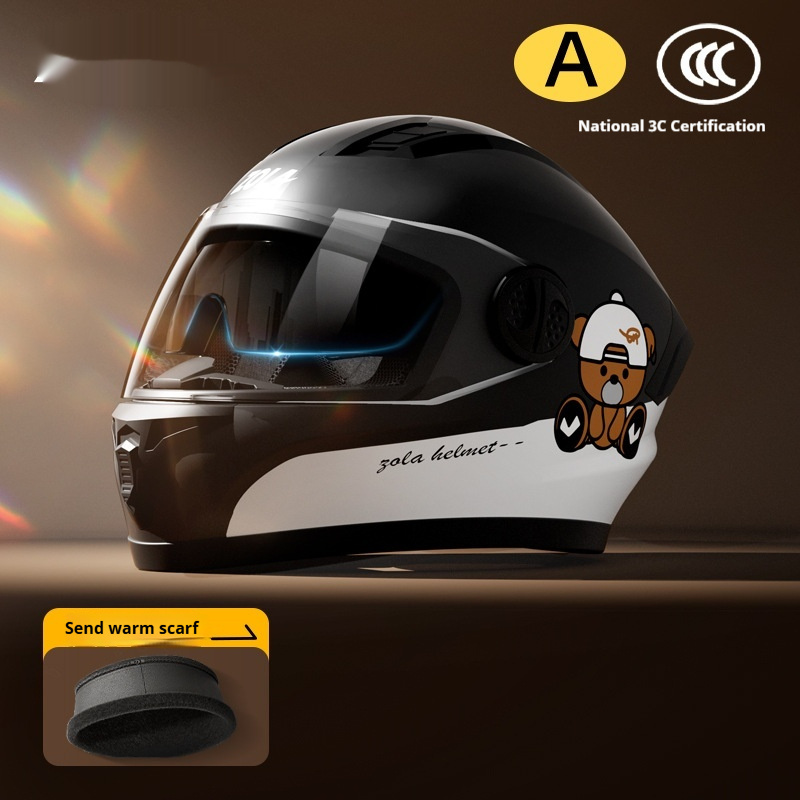 Motorcycle Helmet Warm Anti-fog Double Mirror - Image 3