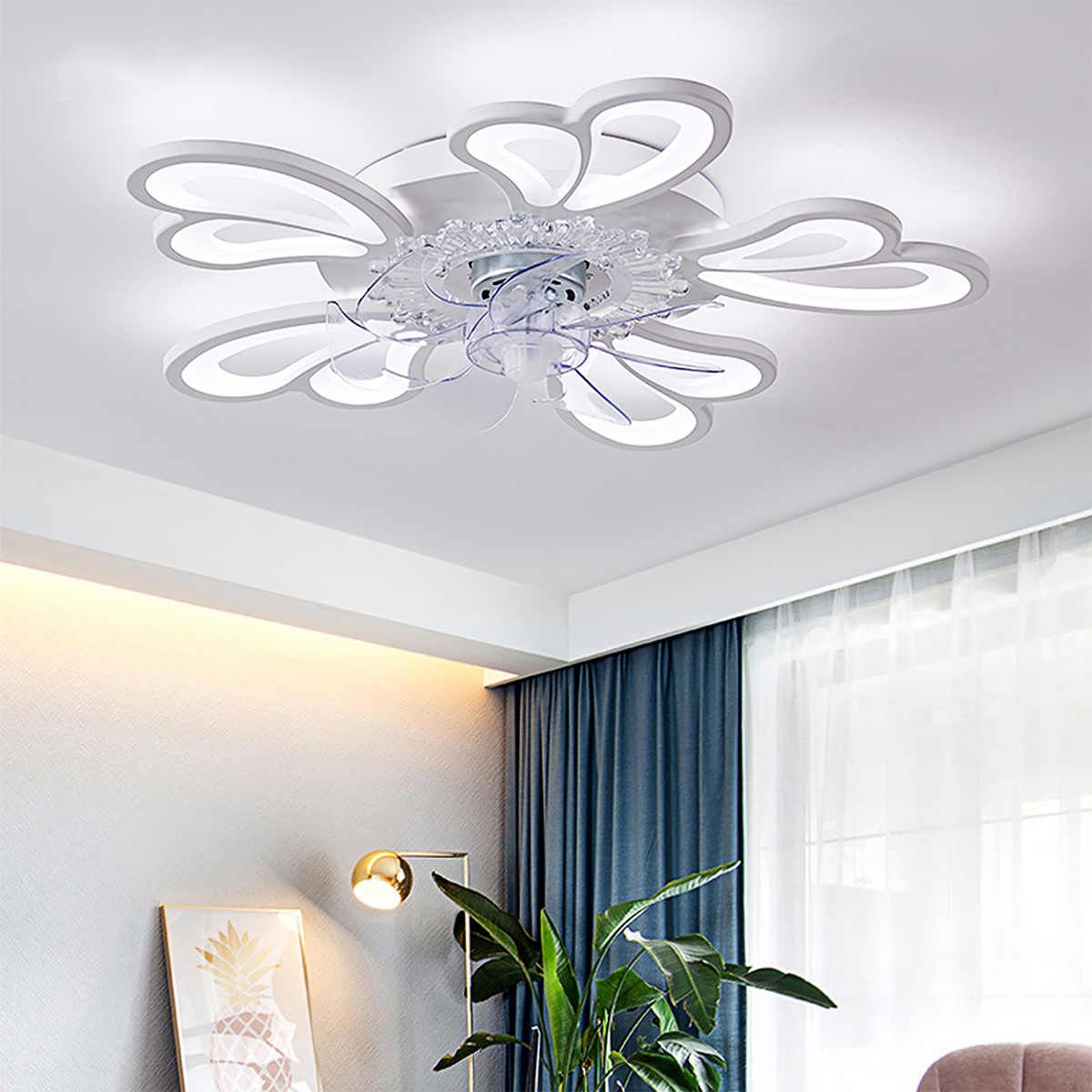 Modern Simple Living Room Light New Quiet Bedroom Ceiling Fan Light - Image 4