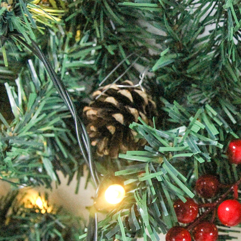 New Product Green Pvc Christmas Decoration Rattan 2.7 Meters With Lights - Image 3