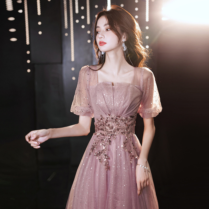 New Birthday Banquet Party Elegant Socialite Host Fairy Slim Evening Dress For Women - Image 2