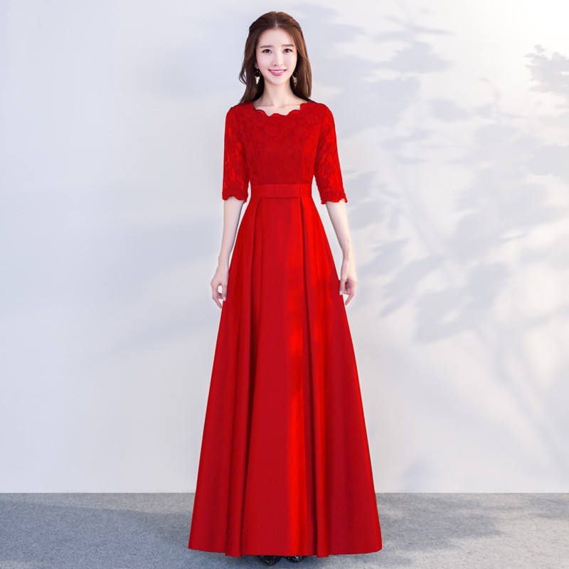 The End Elegant Long Sleeve Thin Company Annual Meeting Black Dress Dress Long Section - Image 10