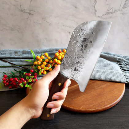 Household Hand-forged Stainless Steel Kitchen Knife With Wooden Handle