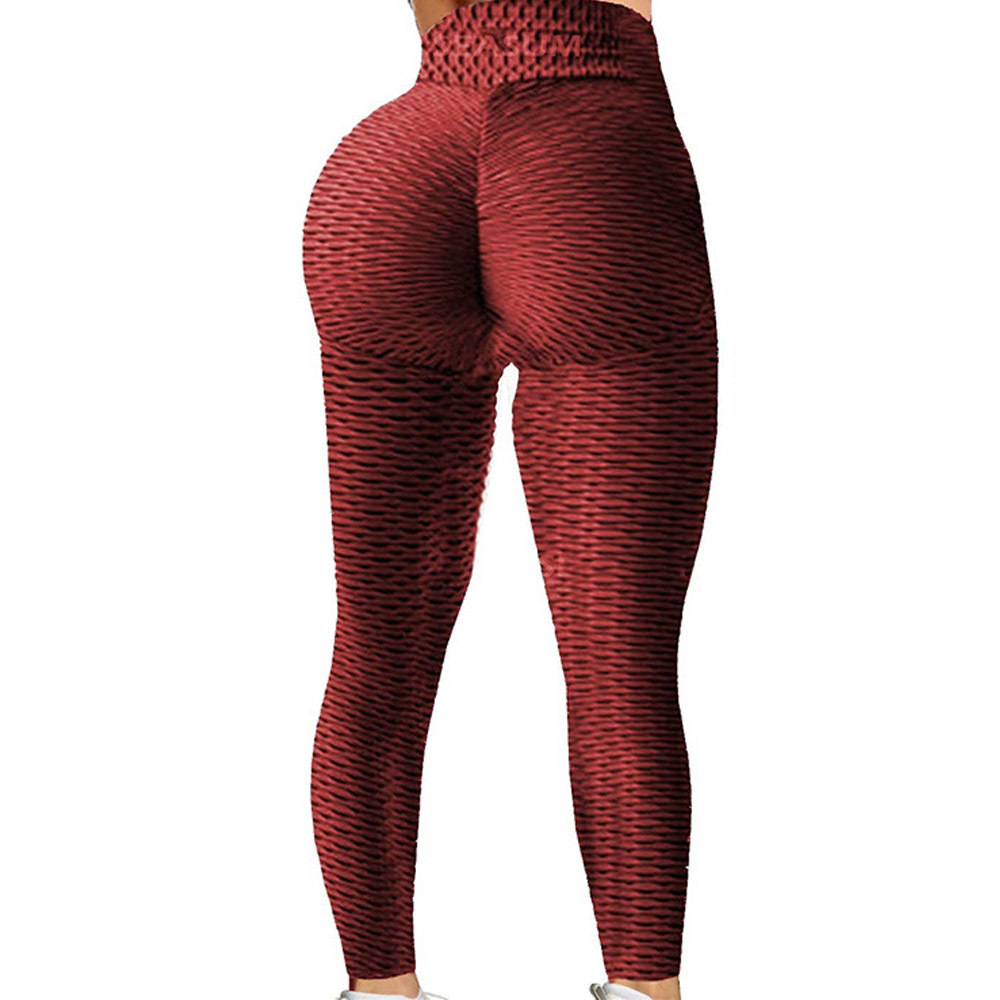 Yoga Pants Women's High Waist High Elastic Sexy Hip Lifting Fitness Training Leggings Tights - Image 9