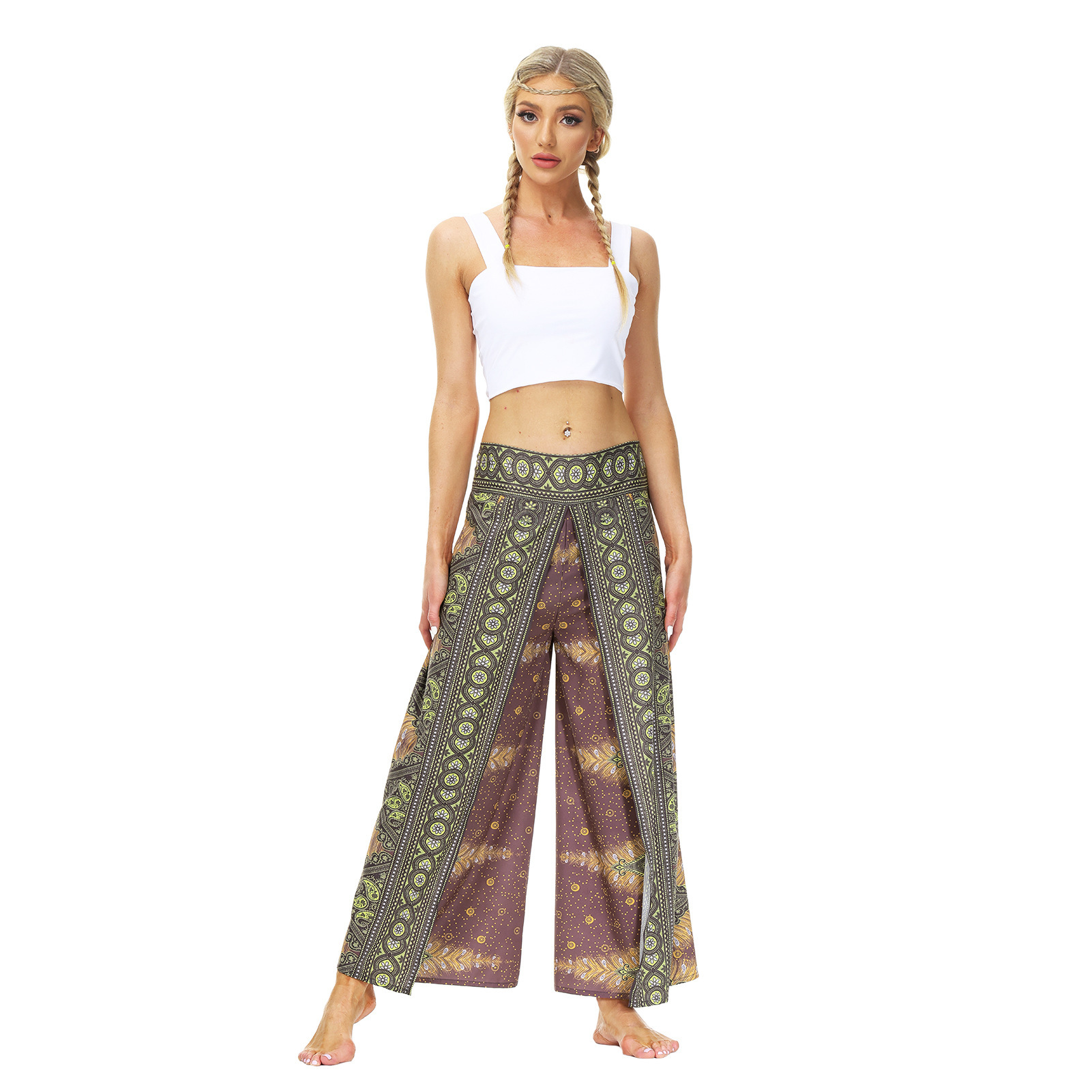 Yoga Pants Women's High Waist Wide Leg Pants - Image 4