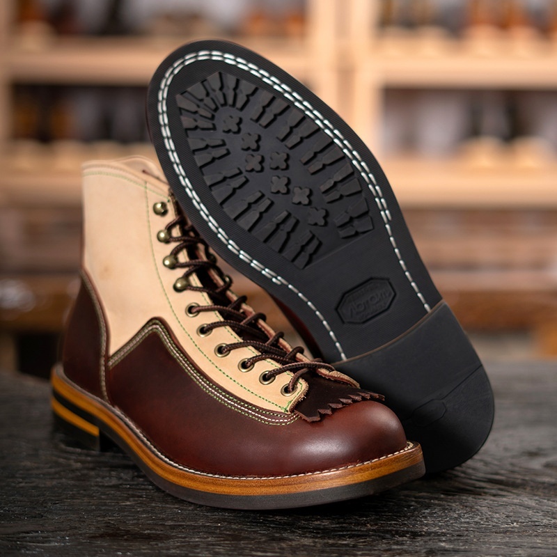 Male American Retro Motorcycle Boots - Image 3